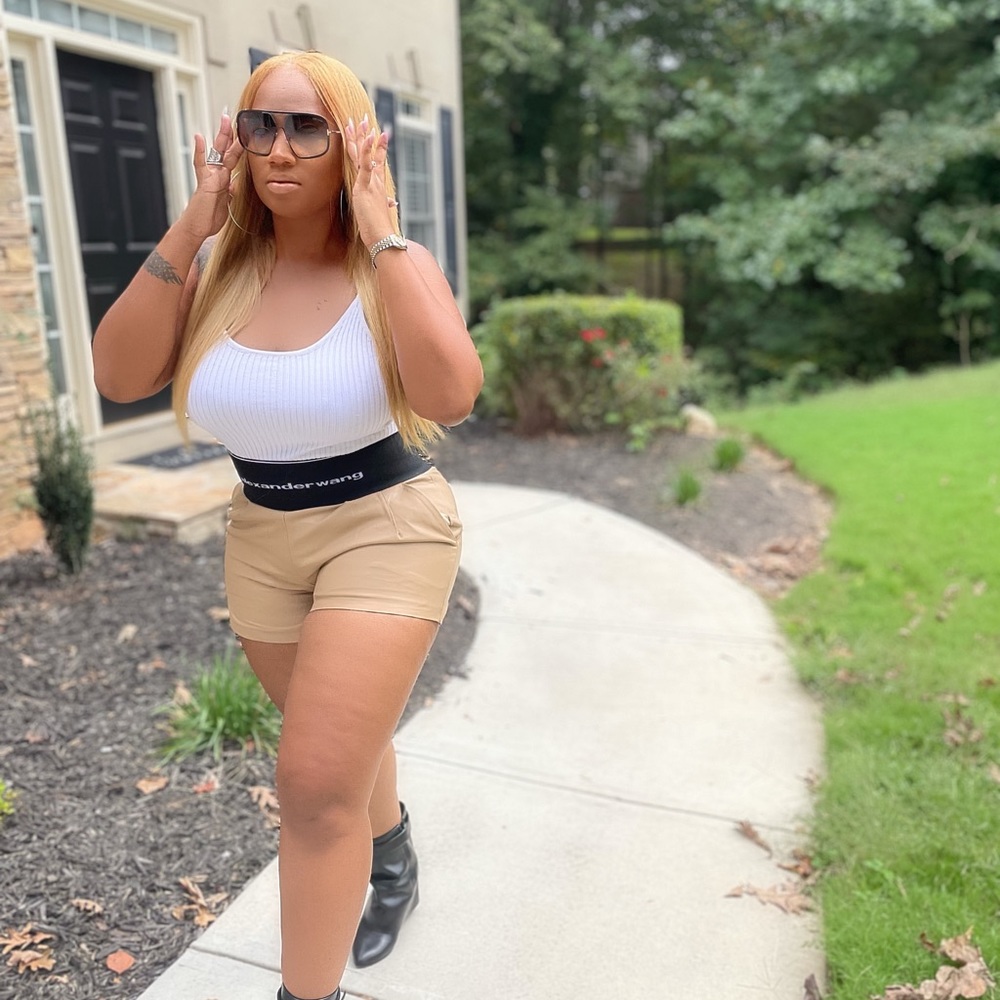 Alexander Wang leather shorts